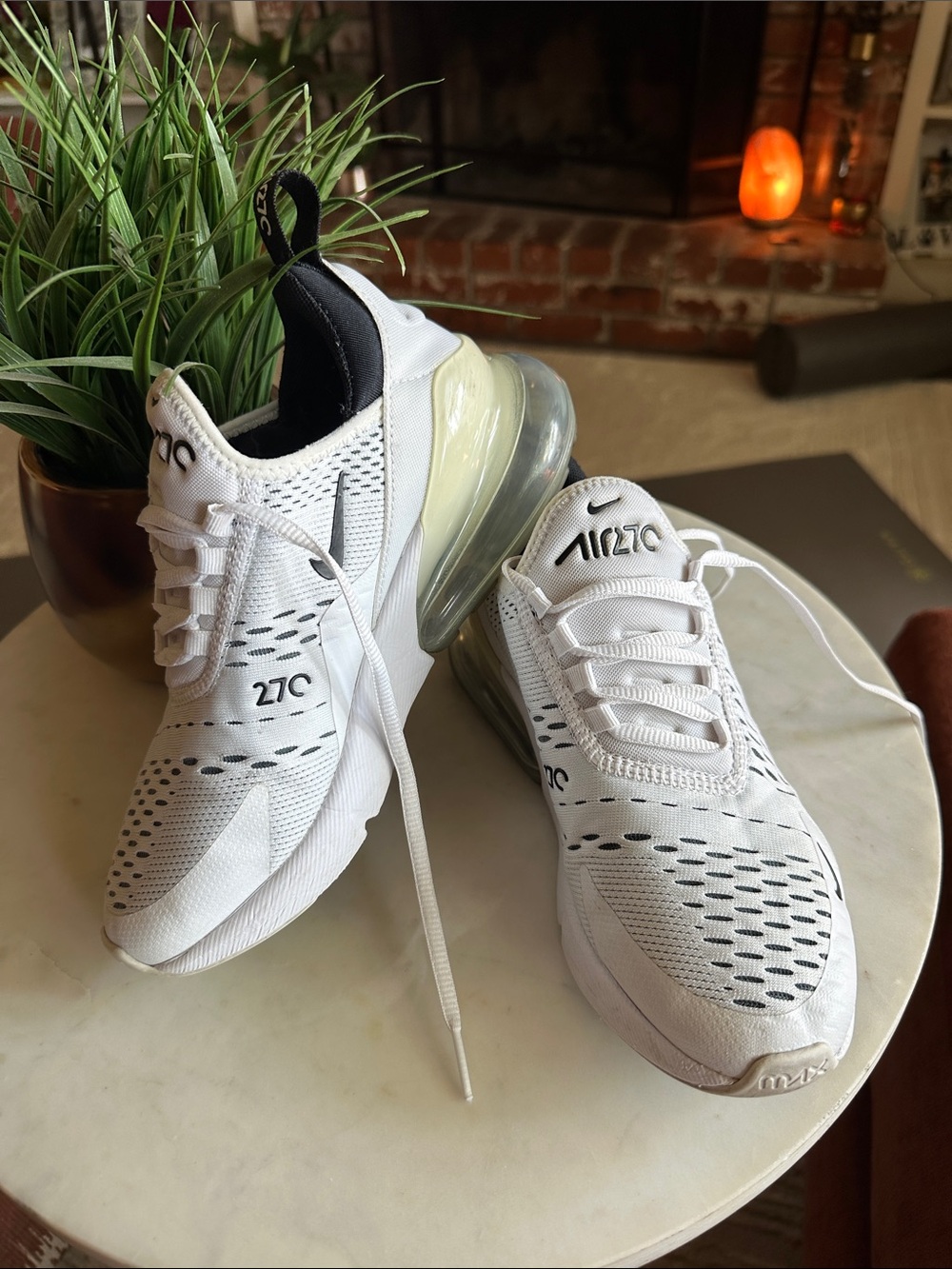 Nike Women’s White and Black Air Max Sneakers